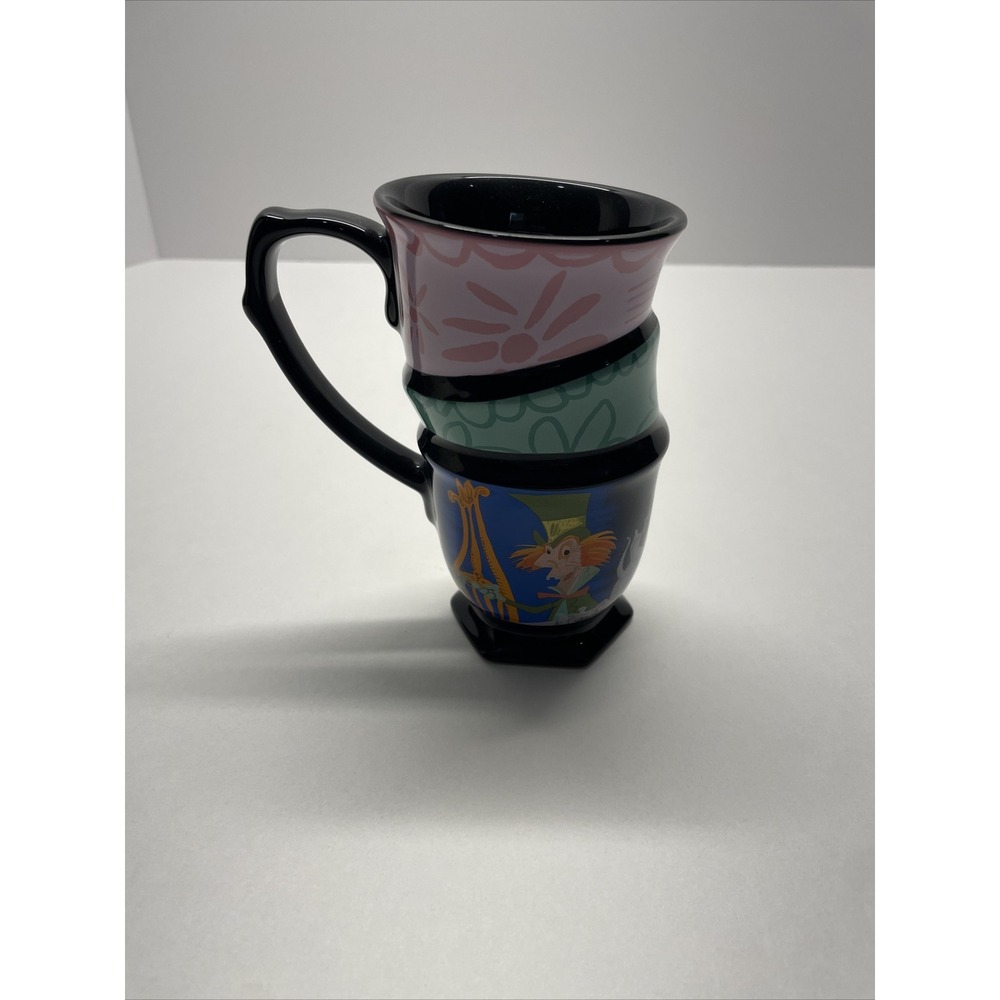 Disney Alice in Wonderland MUG by Mary Blair Stacked Teacups Mad Hatter New - Picture 3 of 4